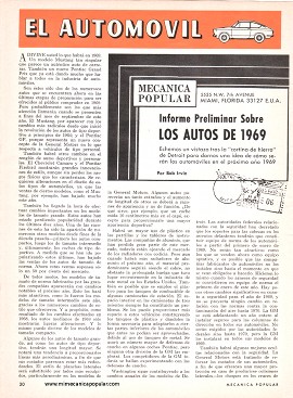 Informe Preliminar Sobre Los Autos de 1969 - Septiembre 1968