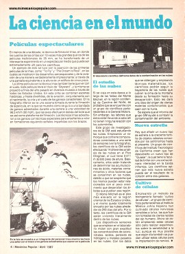 La ciencia en el mundo - Abril 1987
