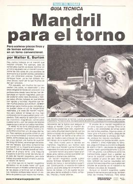 Mandril Magnético para el Torno - Mayo 1991