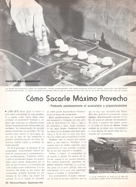 Cómo Sacarle Máximo Provecho al Acumulador - Septiembre 1972