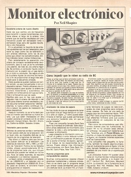 Monitor electrónico - Diciembre 1980