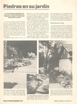 Piedras en su jardín - Julio 1978