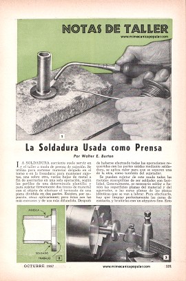 La Soldadura Usada como Prensa - Octubre 1957