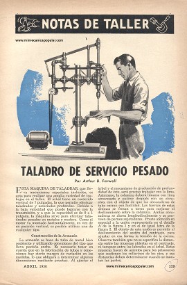 Taladro de Servicio Pesado - Abril 1956
