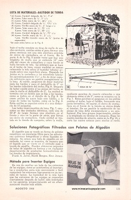 Tienda de Campaña Con Bastidor de Tubería - Agosto 1955