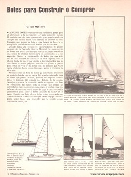 Botes para Construir o Comprar - Febrero 1976