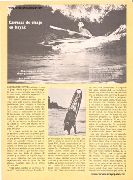 Carreras de oleaje en kayak - Marzo 1977