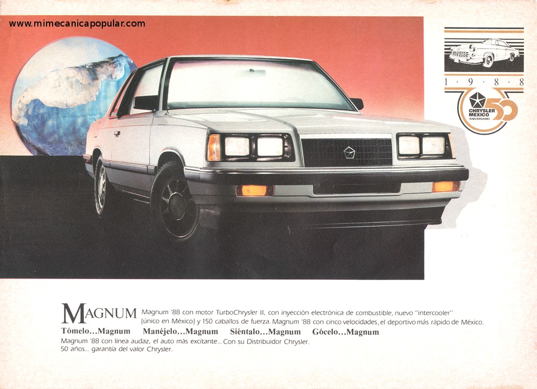 Publicidad - Chrysler Magnum 88 - Noviembre 1987