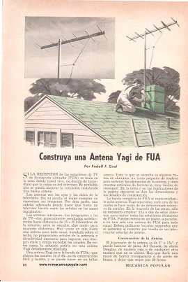 Construya una Antena Yagi de FUA - Agosto 1959