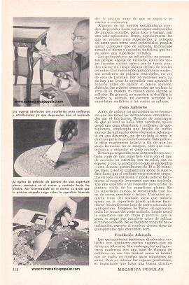 Fáciles Métodos de Quitar Pintura - Mayo 1956