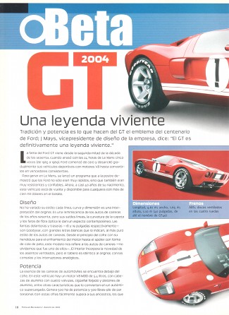 Ford GT 2004 - Agosto 2003