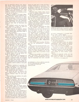El Toronado Probado por Dueños de Thunderbirds - Enero 1966