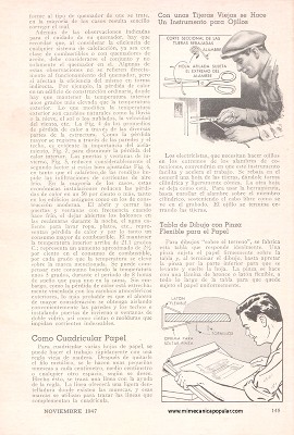 Rendimiento Máximo en los Quemadores - Noviembre 1947
