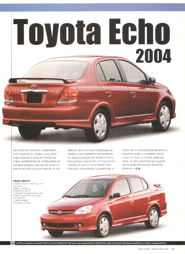 Toyota Echo - Marzo 2004