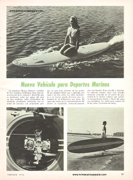 Nuevo Vehículo para Deportes Marinos - Febrero 1970