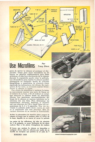 Para Ahorrar Espacio en sus Archivos Use Microfilms - Enero 1959