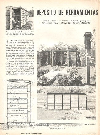 Depósito de Herramientas Combinado con Cerca - Agosto 1969