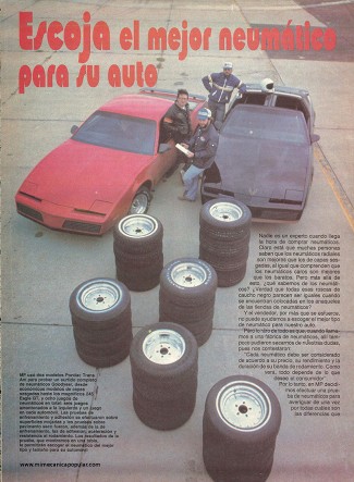 Escoja el mejor neumático para su auto - Mayo 1984
