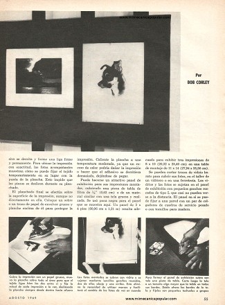 Exhibición de sus Ampliaciones Fotográficas - Agosto 1969