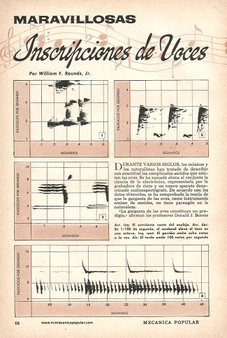 Maravillosas Inscripciones de Voces Canoras - Mayo 1957