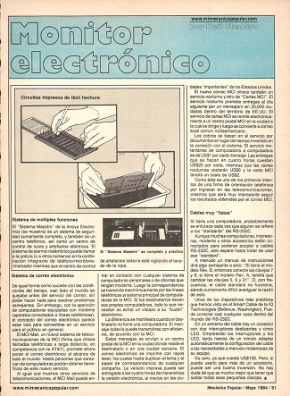 Monitor electrónico - Mayo 1984