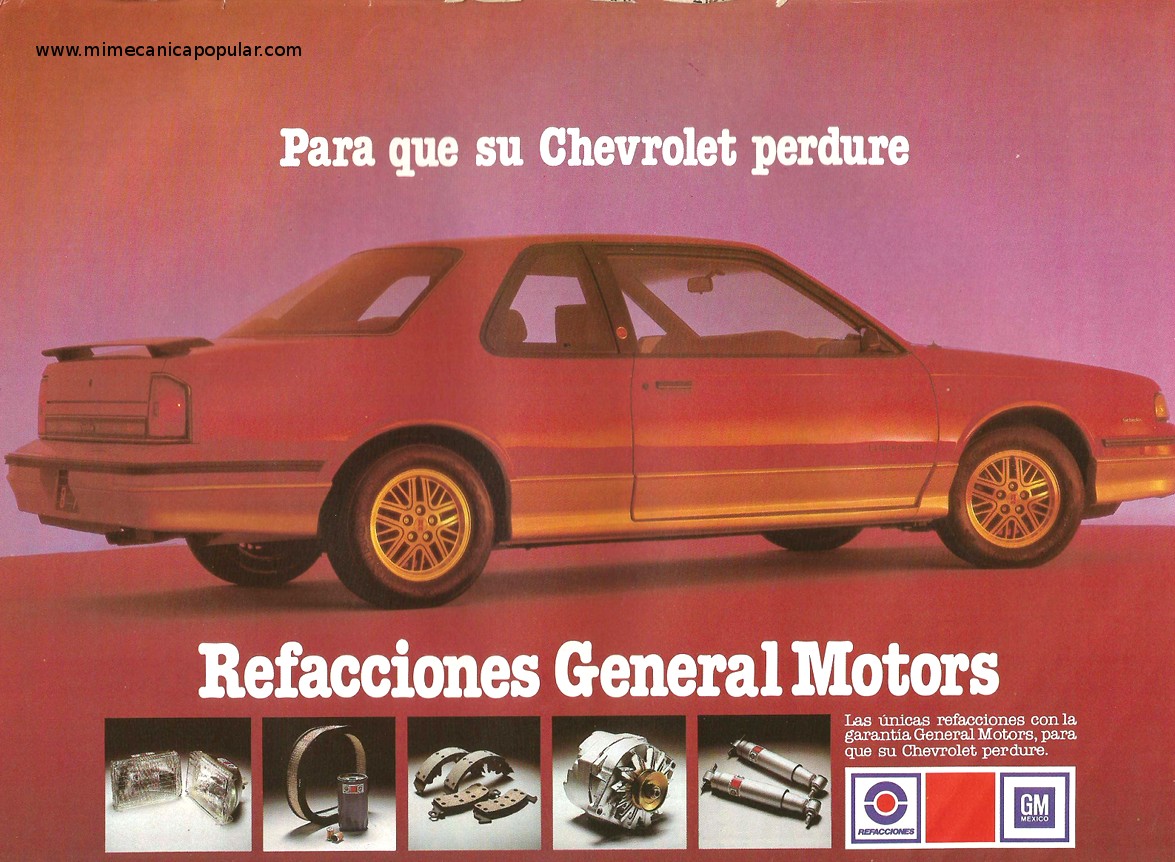 Publicidad - Refacciones General Motors - Enero 1988