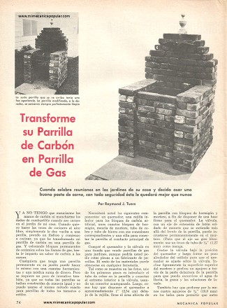 Transforme su Parrilla de Carbón en Parrilla de Gas - Agosto 1969