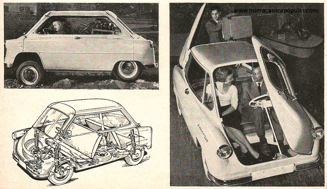 Auto Enano de Cuatro Asientos con Una Puerta Frontal y Otra Detrás - Mayo 1957