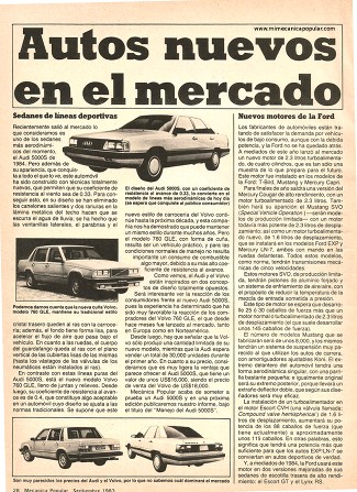 Autos nuevos en el mercado - Septiembre 1983