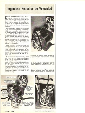 Ingenioso Reductor de Velocidad - Abril 1969