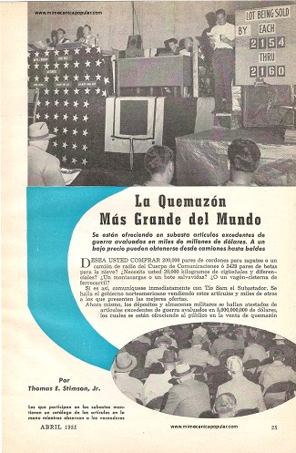 La Quemazón Más Grande del Mundo - Abril 1955