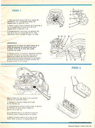Ajuste las Válvulas de su VW Sedan Usted Mismo - Febrero 1973