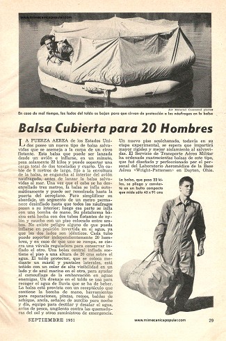 Balsa Cubierta para 20 Hombres - Septiembre 1951