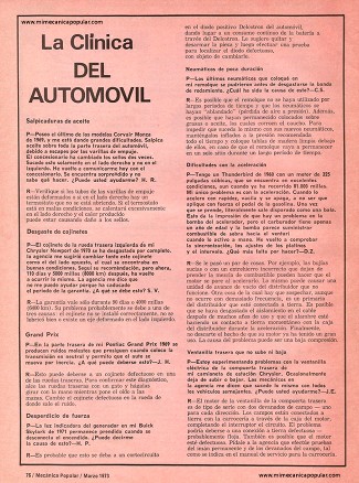 Clínica del Automóvil - Marzo 1973