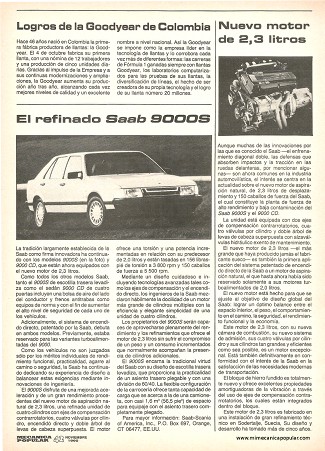 El refinado Saab 9000S - Noviembre 1990