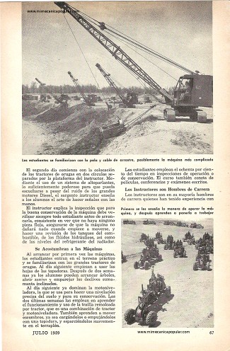 Escuela Militar de Removedores de Tierra - Julio 1959
