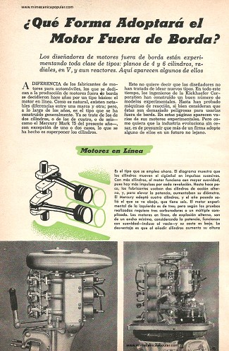 ¿Qué Forma Adoptará el Motor Fuera de Borda? - Noviembre 1957