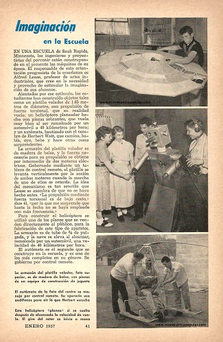 Imaginación en la Escuela - Enero 1957