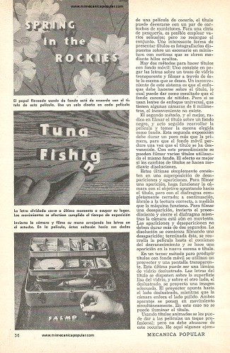 La Intitulación de Películas Caseras - Abril 1955
