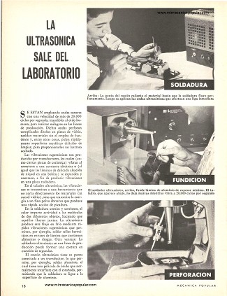 La Ultrasónica Sale del Laboratorio - Mayo 1962