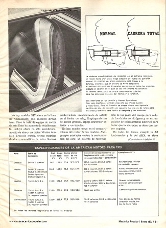 Los autos American Motors del 73 - Enero 1973