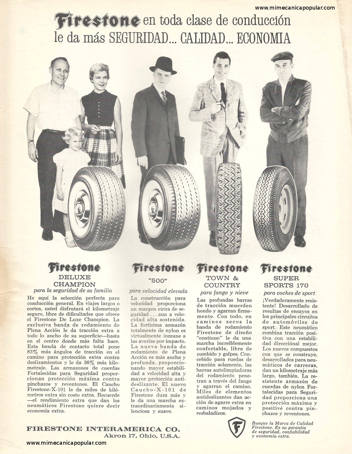 Publicidad - Neumáticos Firestone - Marzo 1962