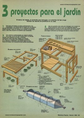 3 proyectos para el jardín - Febrero 1984