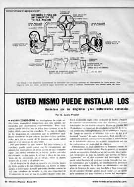 Usted Mismo Puede Instalar Los Interruptores De Triple Acción - Enero 1972
