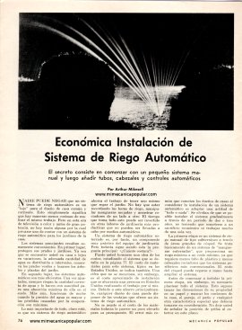 Económica Instalación de Sistema de Riego Automático - Octubre 1968