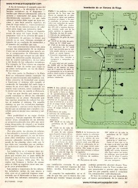 Económica Instalación de Sistema de Riego Automático - Octubre 1968