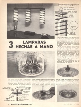 3 Lámparas hechas a mano - Diciembre 1965