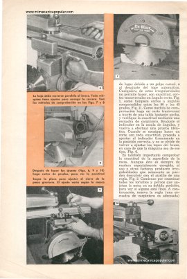 Compruebe la Precisión de su Sierra Radial - Octubre 1958