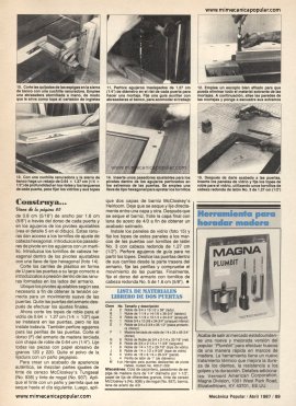 Construya un librero con puertas - Abril 1987