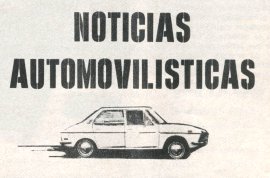 Noticias Automovilísticas - Enero 1972